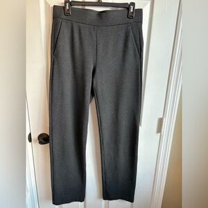 LOFT Gray Stretch Straight-Leg Ankle Pants, Size Medium